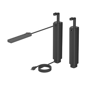 NeatUp, Height-Adjustable Cable Management, Power and Data Bundle, Black