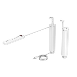 NeatUp, Height-Adjustable Cable Management, Power and Data Bundle, White