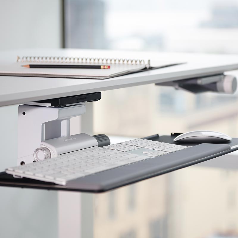 Ergonomic Adjustable Keyboard Tray Side View