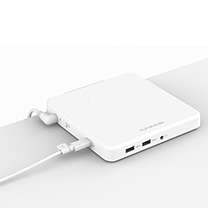 M/Connect 2 - 100W Stand Alone Split Dock, Clamp Mount, White