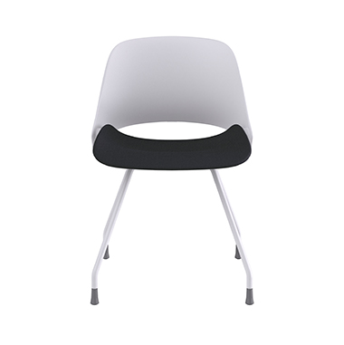 Trea, White Backrest, Corde 4 Graphite Seat, Four Leg Base Picture 2