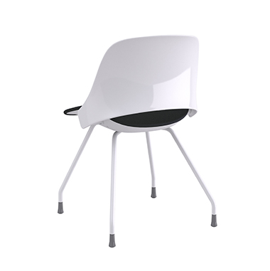 Trea, White Backrest, Corde 4 Graphite Seat, Four Leg Base Picture 3