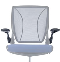 Silver Fixed Duron Arm Pads For White Frame (Pair)