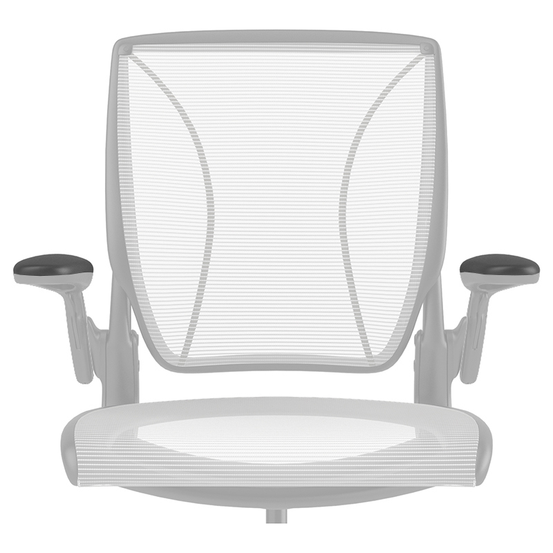 Black Height-Adjustable Duron Arm Pads For Black Frame (Pair)