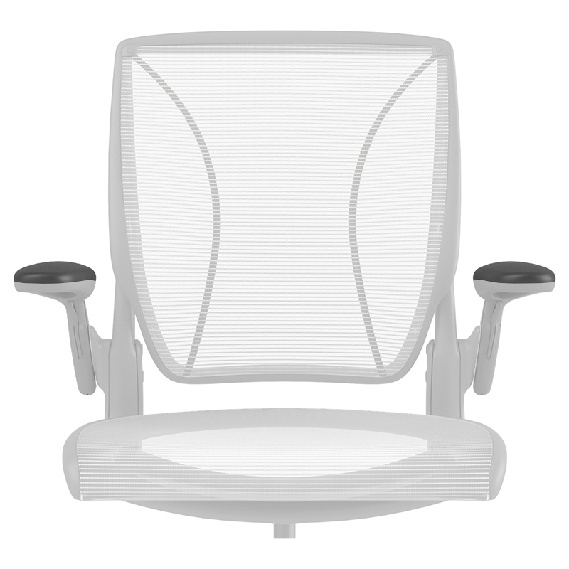 Silver Height-Adjustable Duron Arm Pads for Silver Frame (Pair)