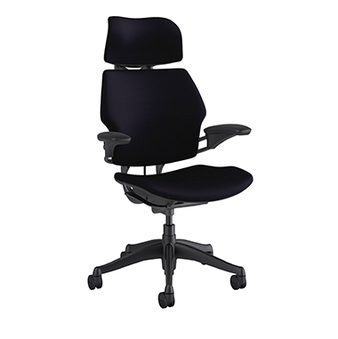 Freedom Task Chair with Headrest, Corde 4 Black