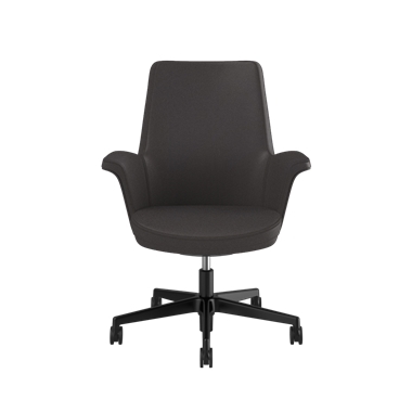 Summa Chair with Upholstered Leather Back in Espresso - Maribo (Chrome-Free Leather) Picture 2
