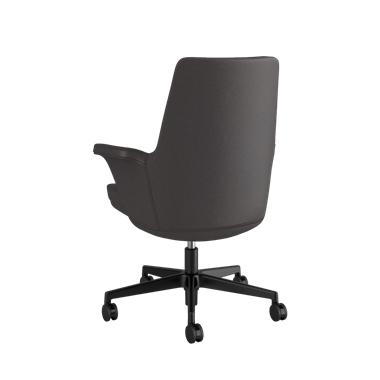 Summa Chair with Upholstered Leather Back in Espresso - Maribo (Chrome-Free Leather) Picture 3