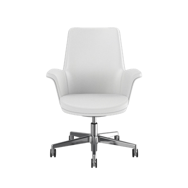 Summa Chair with Upholstered Leather Back in Frost - Maribo (Chrome-Free Leather) Picture 2