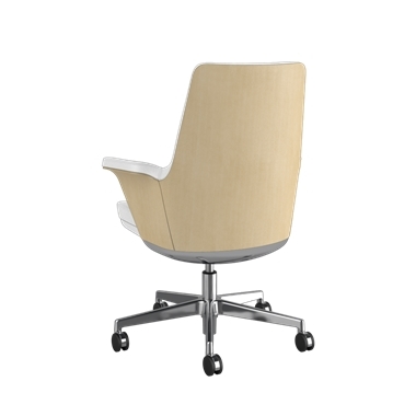 Summa Chair with Anegre Wood Back and Frost - Maribo (Chrome-Free Leather) Picture 3