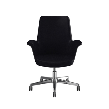 Summa Chair with Ebony Wood Back and Carbon - Maribo (Chrome-Free Leather) Picture 2
