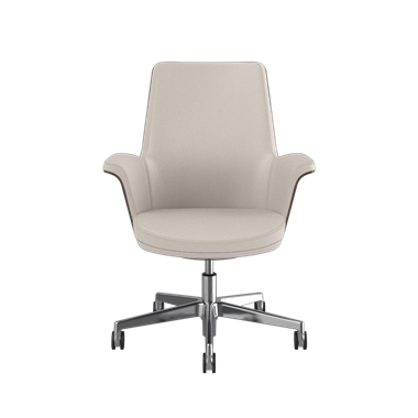 Summa Chair with Walnut Wood Back and Bone - Maribo (Chrome-Free Leather) Picture 2