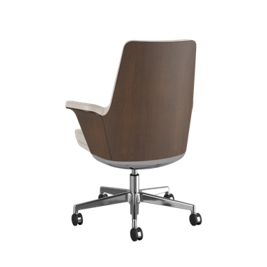Summa Chair with Walnut Wood Back and Bone - Maribo (Chrome-Free Leather) Picture 3