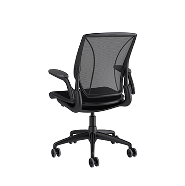 Diffrient World Chair, Monofilament Stripe Black Back, Corde 4 Black Seat Picture 3