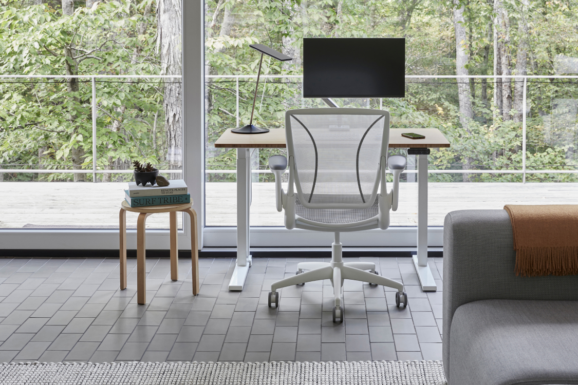 Freedom Task in Kvadrat Elle textile with Polished Aluminum Frame