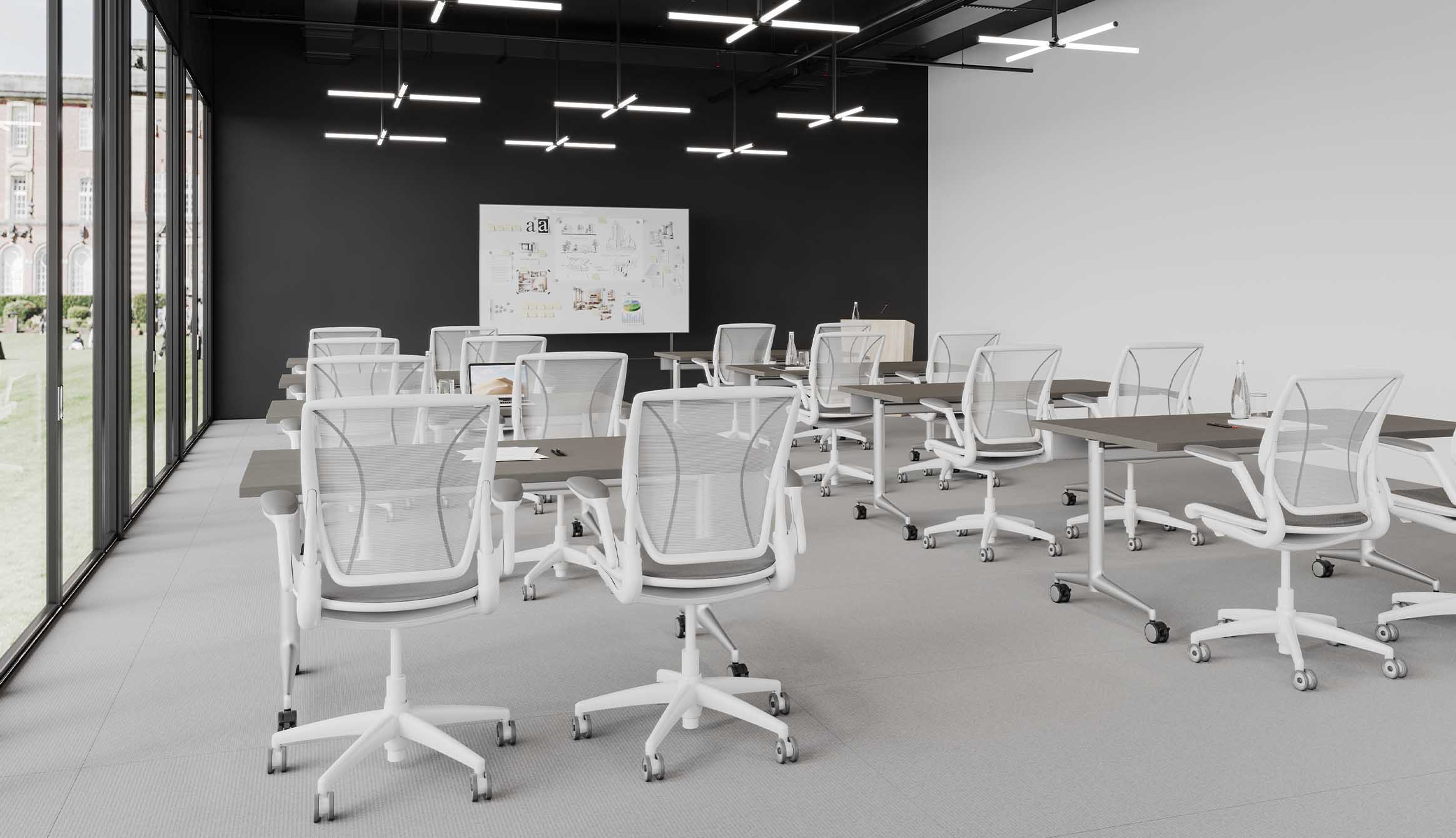 Diffrient World in Pinstripe Mesh, White