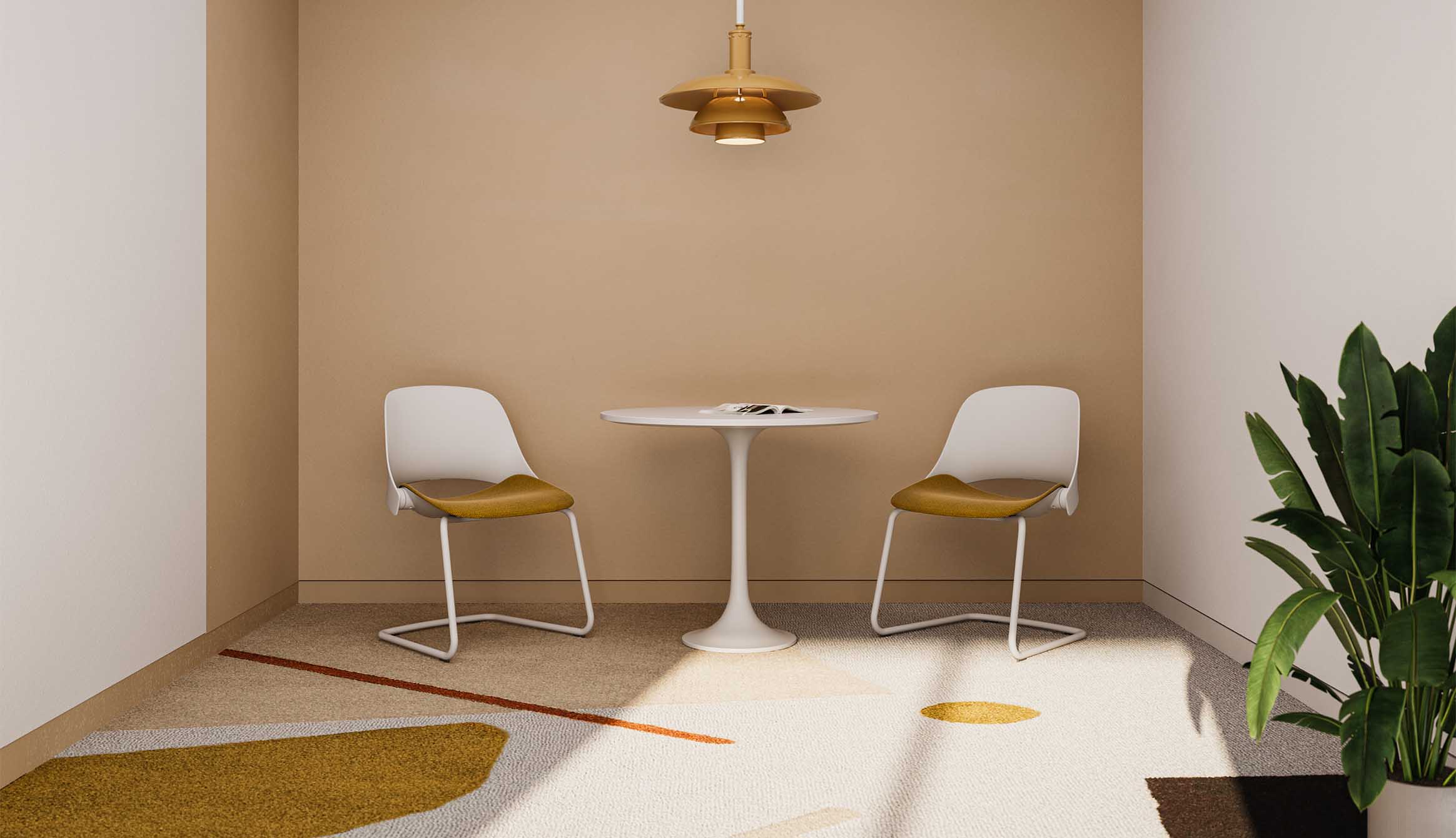 Trea in Ginkgo Wheat textile