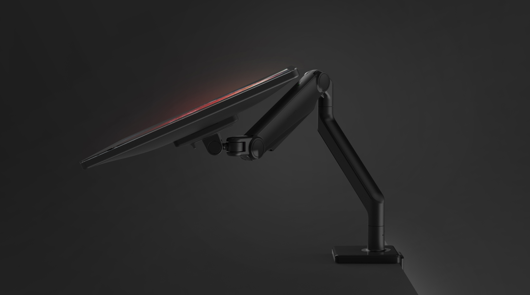 Black monitor arm