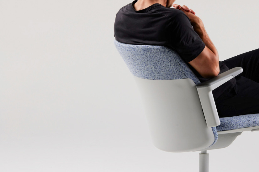 Person leaning back in Path chair