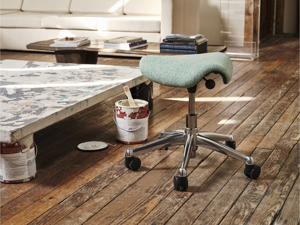 Freedom Task in Kvadrat Elle textile with Polished Aluminum Frame