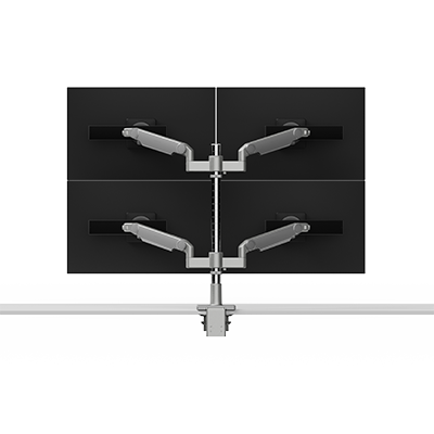 M/Flex M2.1 Quad Monitor Arm, Stacked (Two Over Two), Dynamic Links with Slider, 24