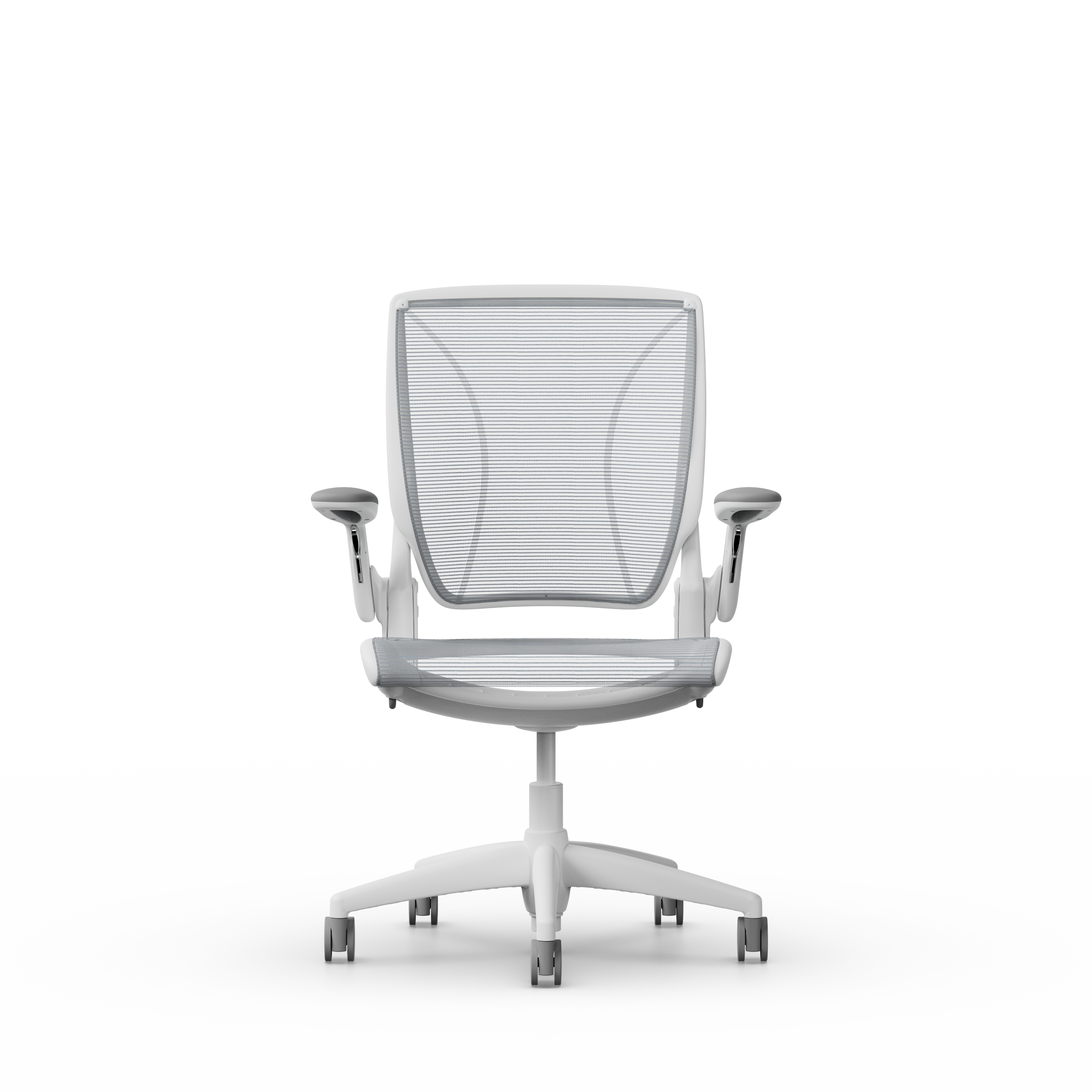 World in All White Mesh, White Frame